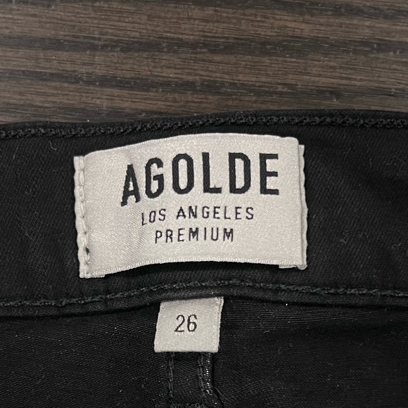 Agolde “Filter Free” Black Skinny Denim Jeans Size 26 - Picture 5 of 6